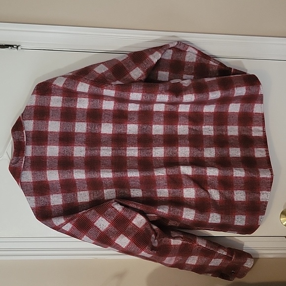 VINTAGE 1970s Sears Fieldmaster Lumberjack Red Plaid Flannel Jacket Size XL - Picture 3 of 5